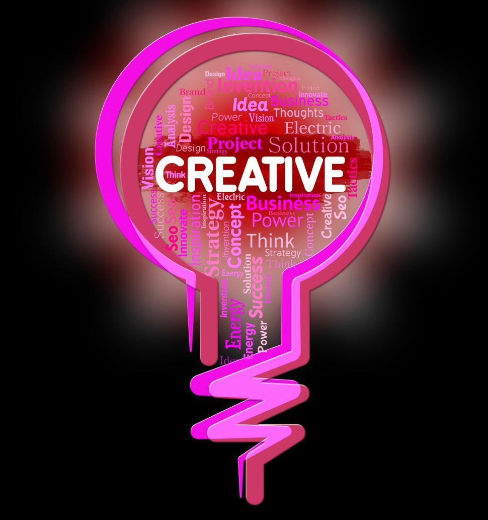 Creative light bulb with marketing and business concepts
